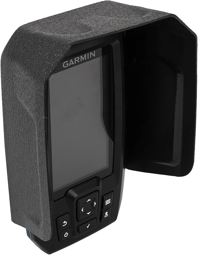 BerleyPro Garmin Fish Finder Visor — Sun Cover & Glare Reduction — Fits Echomap UHD/UHD2/Ultra, GPSMAP, Striker, Echomap Chirp & More — CNC Machined ASA Plastic