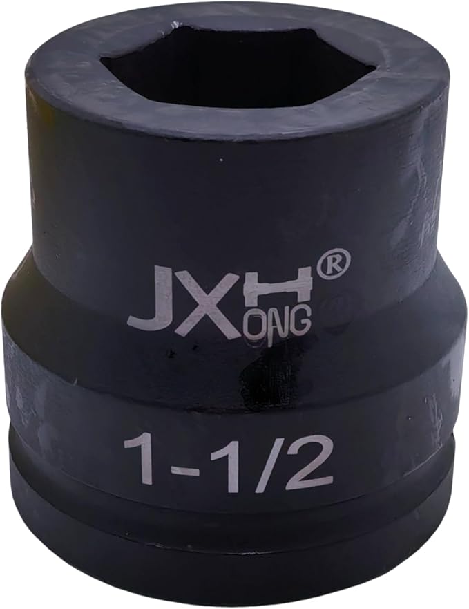 1-1/2" Drive Impact Socket, 6-Point, Heat Treated Cr-Mo Steel – Heavy Duty for Hydraulic Impact Wrench (1-1/2 ")
