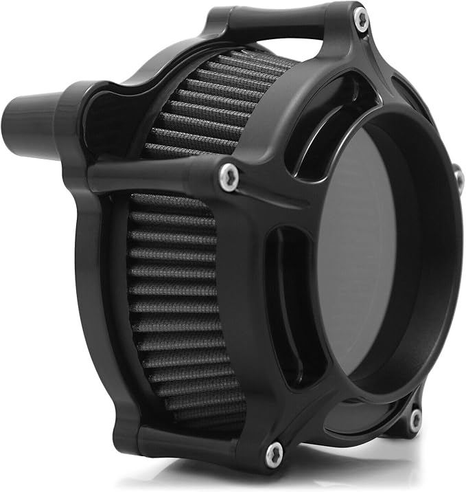 For harley davidson air cleaner filter sportster Touring street glide road king electra Dyna Softail motorcycle air intake (Black- Gray filter, D-For M8 Touring/Softail 2018-UP)