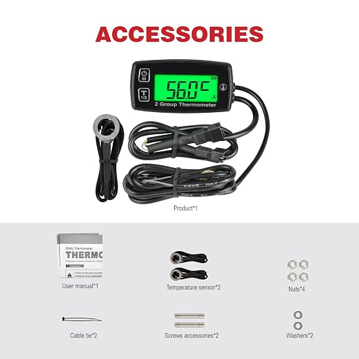 TM004 Digital Thermometer | Backlight, Two Group of Temperature, Max Temperature