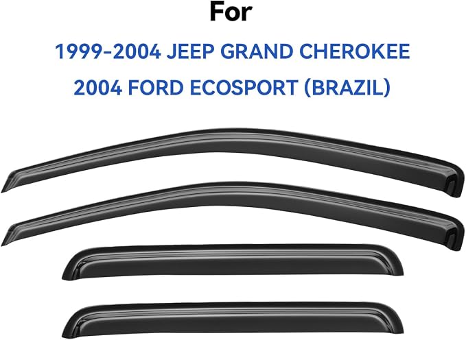 Window Visors Rain Guards Shield for 1999-2004 Jeep Grand Cherokee, Out-Channel Window Vent Wind Deflectors Visors Shades for 2004 Ford Ecosport (Brazil)