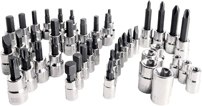 CRAFTSMAN Hex Bit and Torx Bit Socket Set, 1/4 and 3/8 Drive Sizes, SAE and Metric, 42-piece (CMMT34912)