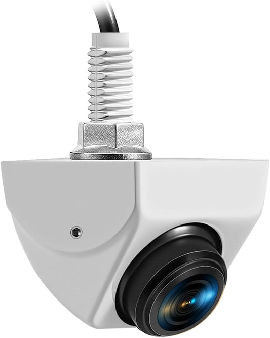 Backup Camera with Switchable Front View - 1080P Metal AHD, 170° Wide Angle Rearview, Super Clear Night Vision, IP69 Waterproof Reverse - Universal for Cars, Trucks, SUVs, Vans (White)