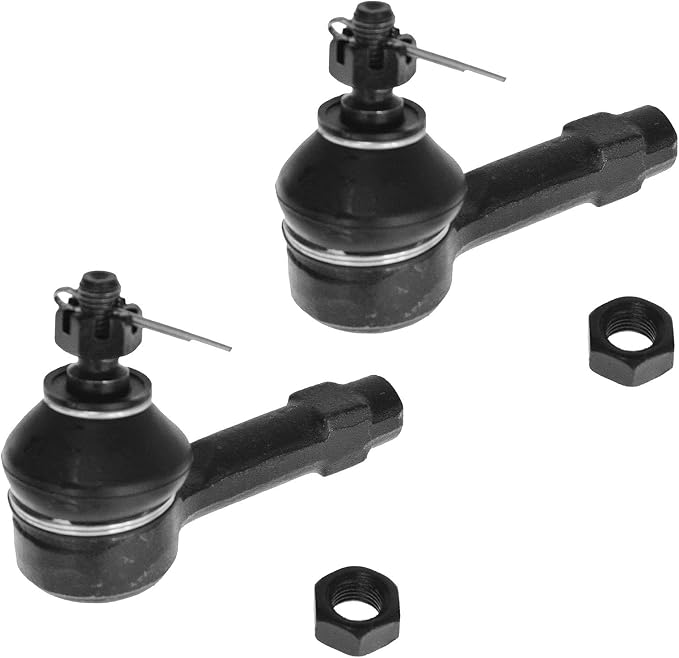 TRQ Front Outer Tie Rod Set 2 Piece Compatible with 1986-1994 Dodge Colt 86-94 Plymouth Colt 89-96 Eagle Summit 02-07 Mitsubishi Lancer 86-02 Mirage 14 16-17 i-MiEV