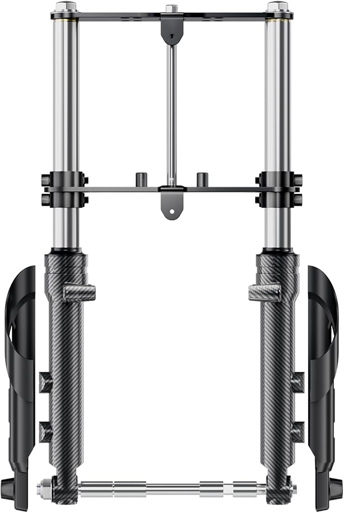 Mini Bike Front Forks Suspension Kit Imitation Carbon Fiber Replacement for Monster Mega Moto MMB80 MMB105 80cc 105cc Coleman CT100U Baja DB30 GMB100 Motovox MBX10 MBX11 Minibike Parts