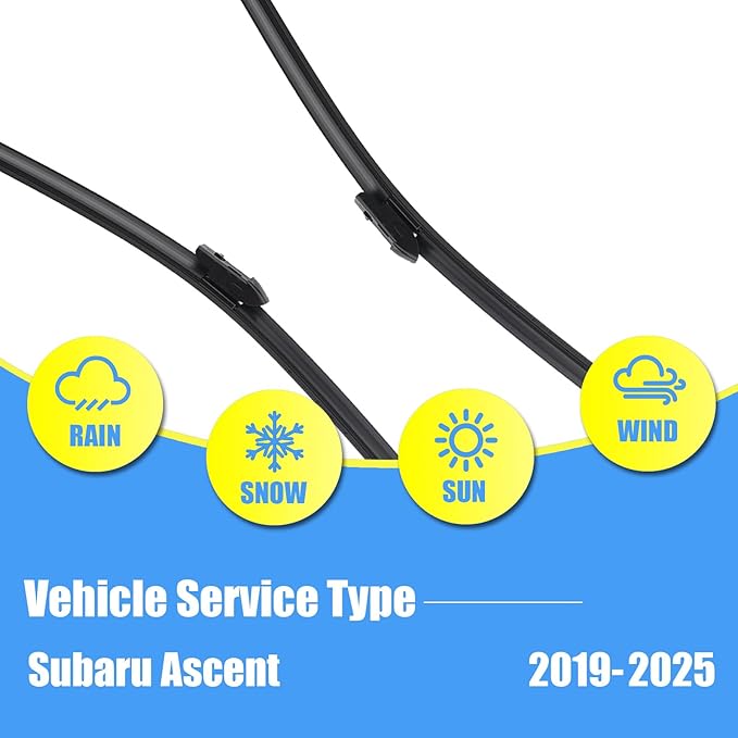 Gavimnal® 26"+20"+14" Silicone Wiper Blades Replacement For Subaru Ascent 2019-2025,All-Season Front Rear Windshield Wiper Blades(Set of 3)