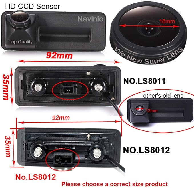 HD IP68 1280Pixels Auto Vehicle 170° License Plate Light Rear View Reversing Backup Parking Aids Camera Compatible with V W Skoda Y6/Octavia limousine/1Z3 / Kombi combi 5e/Fecelift/Roomster/MK2/Touran