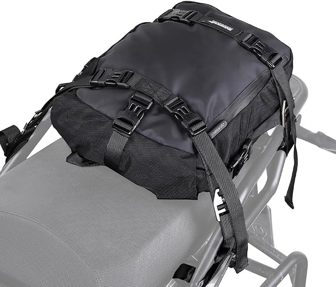 Rhinowalk Motorcycle Tail Bag 10L Waterproof Motor Pannier Bag Motor Travel Luggage Motorbike Rear Rack Trunk Storage Bag Professional Motorcycle Accessories-Black