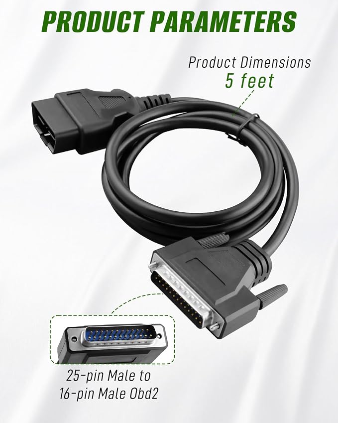 OBD2 OBDII Cable Fit for Zurich ZR11 ZR13 ZR15 Scan Tool for Code Reader Part 63807 63806 56218 for Vehicle OBD2 Port Diagnostics
