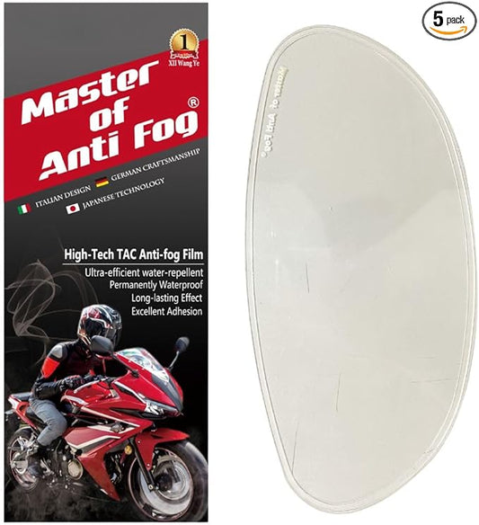 XII WY Universal Motorcycle 3/4 open face Helmet Shield Anti Fog Film,Clear Visor Lens Insert Fog Resistant Waterproof Sticker