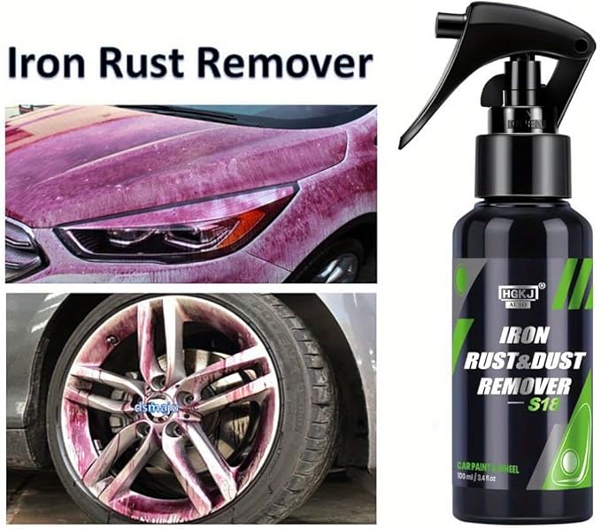 Wheel Cleaner-Iron Dust Remover-Iron Out Fallout Rust Remover Spray for Car Detailing,Remove Iron Particles in Car Paint, Motorcycle, RV & Boat (300ML*2)