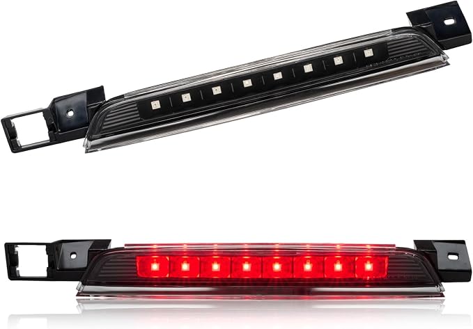 Third 3rd Brake Light LED for 2010-2017 Chevy Equinox, High Mount Rear Brake Lights Assembly for 10-17 GMC Terrain, Waterproof Center Cab Lamp Stop Light (Black)