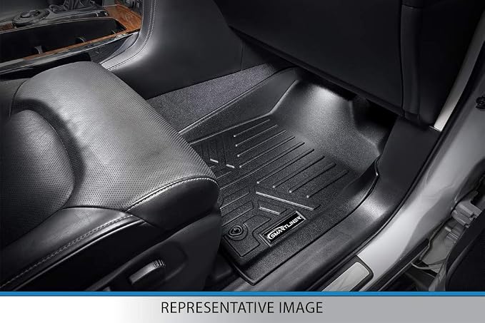 SMARTLINER Floor Mats 1st Row Liner Set Compatible with 2014-2017 Ford Transit Connect