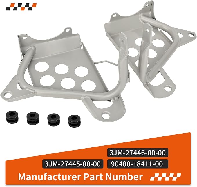 LH + RH Footrest Heel Guard Plate Kit for Yamaha Blaster 200 YFS200 1990-2006 3JM-27445-00-00 3JM-27446-00-00
