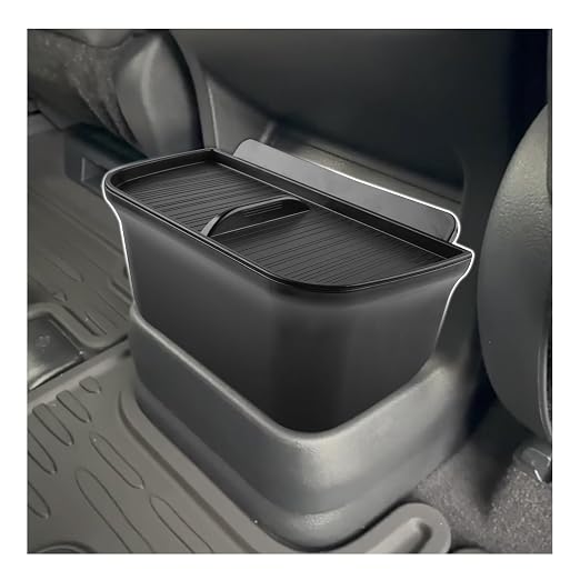 SXCY for 2025 2026 Toyota Sienna Trash Can for 2021-2026 Toyota Sienna Accessories Rear Seat [Not for Cool Box] [OEM-Fit] Waterproof Leak-Proof 2-in-1 Trash Bin & Organizer w/Lid Odor-Free Storage