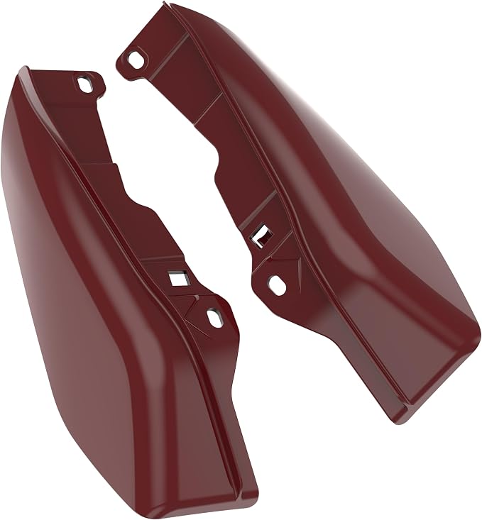 Color - Matched Mid Frame Air Deflectors Heat Shield, Perfectly Fit for Harley Touring Models 2009-2026 Billiard Red