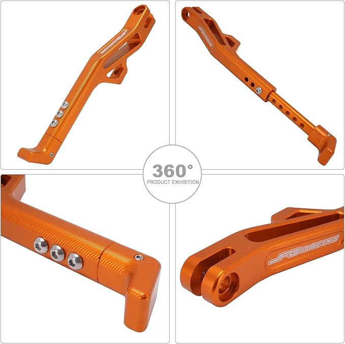 JFG RACING Sur Ron Kickstand,Motorcycle Kick Stand Side Aluminum Alloy CNC Adjustable for Surron Light Bee S/X Segway X160/X260 Talaria Sting 0range