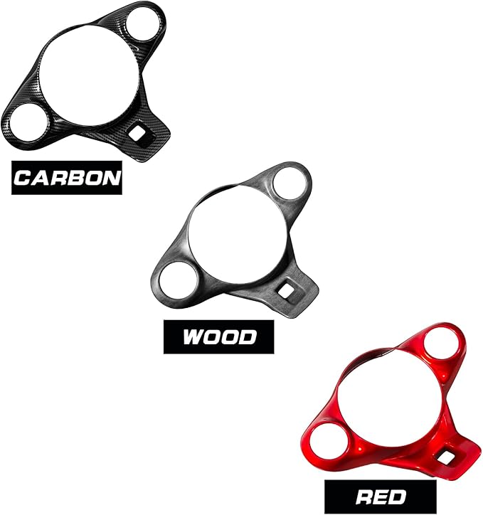 Steering Wheel Button Panel Cover Interior Steering Handle Button Frame Protective Cover Compatible with Kia Soul 2020-2025 Accessories (Wood Grain Style)