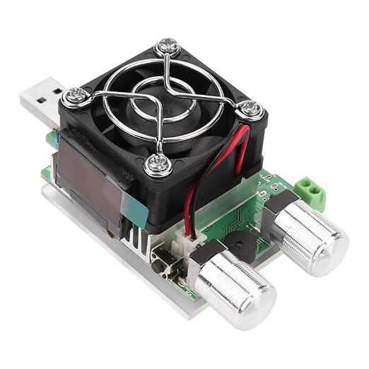 35W Adjustable USB Load Tester with LCD, Constant Current Electronic Load for Battery Voltage Capacity Testing