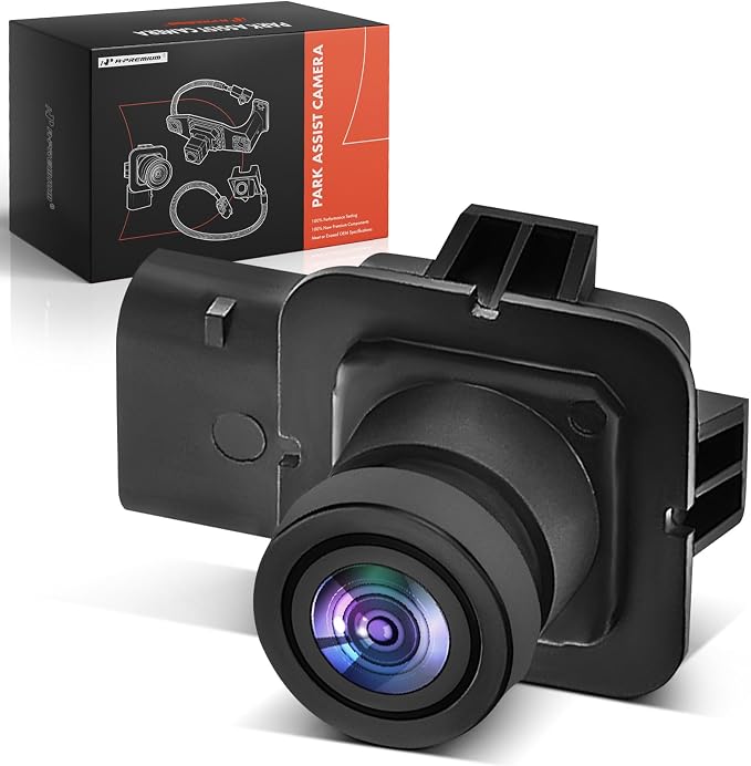 A-Premium Rear View Backup Camera C.A.P.A. Compliant - Compatible with Ford Expedition 2015-2017 - Replaces OE Parts# FO1960113C, FL1Z-19G490-A, FL1Z-19G490-B - Rear Park Assist Camera