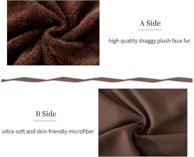 WhatsBedding Memory Foam Body Pillow with Plush Fuzzy Cover, Full Body Pillow for Adults, Long Pillow for Sleeping, Soft Pillow Fluffy Supportive