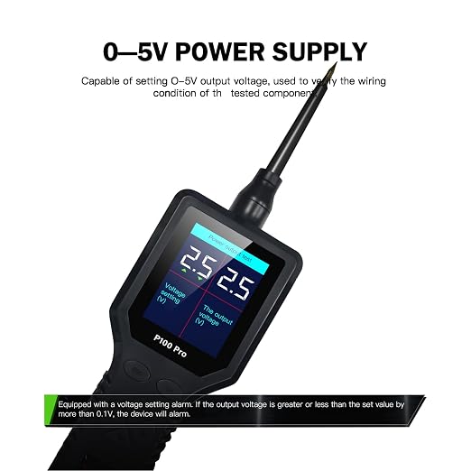 TopDiag P100 Pro 9-30v car Circuit Tester Automotive, Power Circuit Probe Kit Multimeter Digital Oscilloscope Test Tool (P100 Pro)