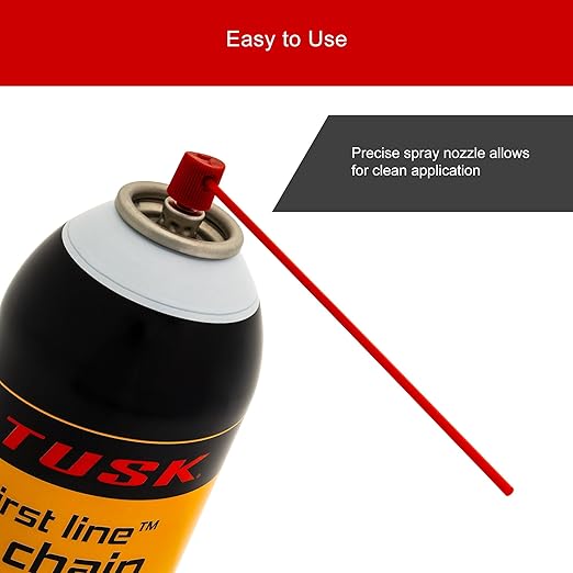 TUSK First Line Synthetic Chain Lube 13 oz – O-Ring Safe Chain Lubricant Aerosol Spray – Protects Dirt Bikes, Motorcycles, UTVs & ATVs from Rust & Wear