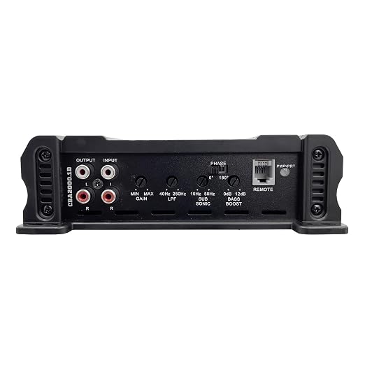 Orion Cobalt CBA2000.1D Monoblock 1-Channel Class D Amplifier for Car Subwoofer, 2000W Max, 500W RMS, 1/2/4 Ohm Stable, Adjustable Low Pass with Bass Boost, MOSFET Power Supply, Bass Knob Included