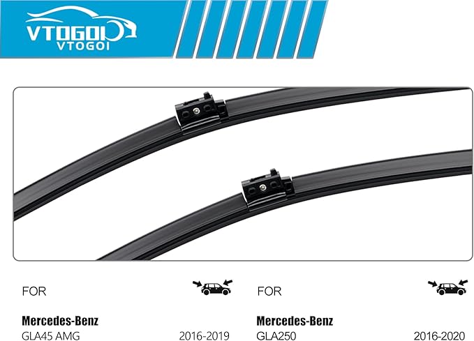 OEM Windshield Wiper Blades Replacement for Mercedes-Benz GLA250 2016-2020 GLA45 AMG 2016-2020, All Weather Original Factory Quality Front & Rear Wipers Set 24"+19"+12" (Pack of 3)