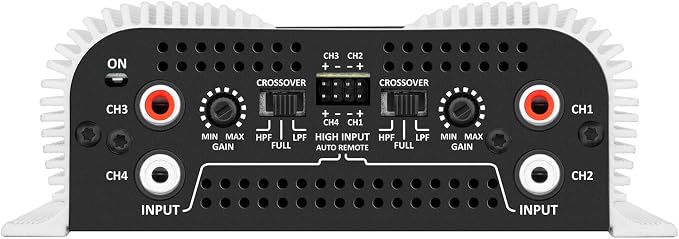 Taramps DS 440x4 2 Ohms Multichannel Amplifier 440 Watts Rms 110x4 Watts Full Range Crossover Fixed Rca/High Level Input 4 Channels Car Audio, Class D