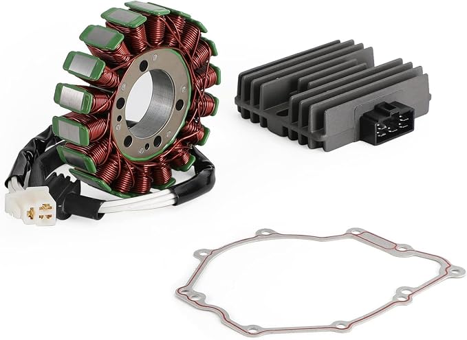 Stator Regulator Rectifier Gasket Kit for Yamaha YZF R6 R6S RJ05 RJ09 2003-2009 OE Replacement Compatible with 5SL-81410, 5SL-81960, 5VX-15451