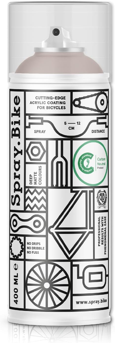Spray.Bike Spray Paint | Designed Mainly for Bicycles | Multi-Use Acrylic Spray Paint for Metal, Plastic | High Coverage Bike Paint, 400ml, Clay Hill