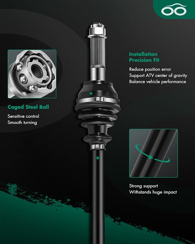 SCITOO CV Axle Shaft Assembly fit 2010-2014 for Polaris Ranger Crew 800, 2010 2013-2014 for Ranger 800, 2011-2012 for Ranger XP 800, 2010 for Ranger 500 Rear Left Right 2 PCS 1333233 1333008 1332814
