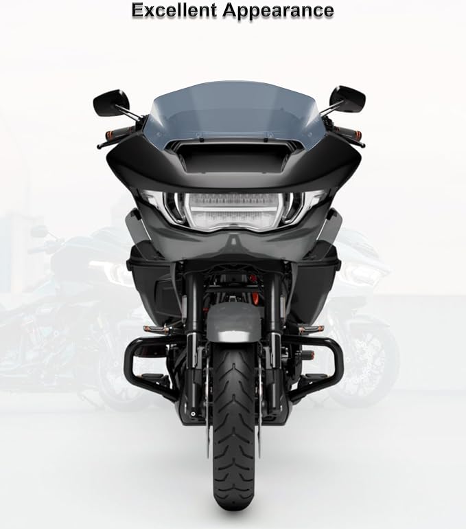 9" Wave Windshield Windscreen Wind Splitter Compatible with Harley Davidson CVO Road Glide FLTRXSE 2023-up, CVO Road Glide ST FLTRXSTSE 2024-up, Road Glide FLTRX 2024-up (Tint)