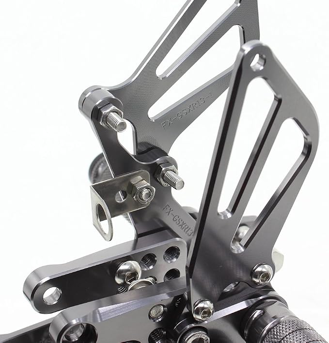 PROCNC Motorcycle Aluminum Rearsets Foot pegs Rear sets Footrest Fit for Suzuki GSXR1000 2000 2001 2002 2003 2004 GSXR750 1996-2005 SV650/SV650S SV1000/S 1998-2014 GSX600 2000-2005 (Grey)