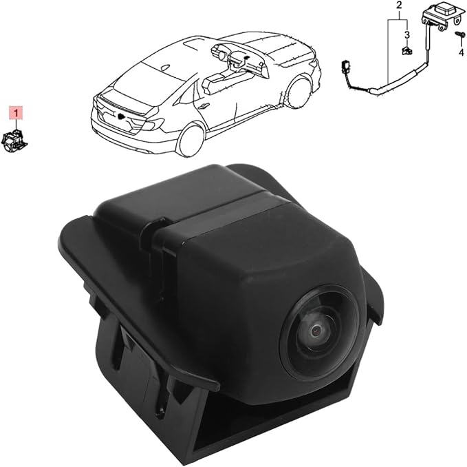 Rear View Camera, Rear View Back Camera 39530 TVA A01 Trunk Rear Door Reversing Backup Monitor Kit for Sedan 2018 to 2020