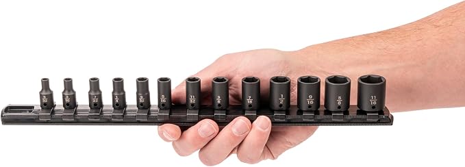 TEKTON 1/4 Inch Drive Impact Socket Set, 13-Piece | SID90100