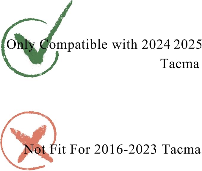 Pukonger Tailgate Insert Letters Compatible with Tacoma 2024 2025 3D Emblems with Strong 3-m Adhesive Matte Black