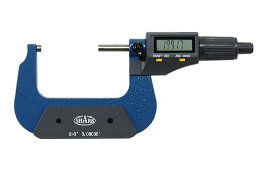 Shars 2-3"/50-75mm Solid Metal Frame Electronic Outside Micrometer 303-2465 P