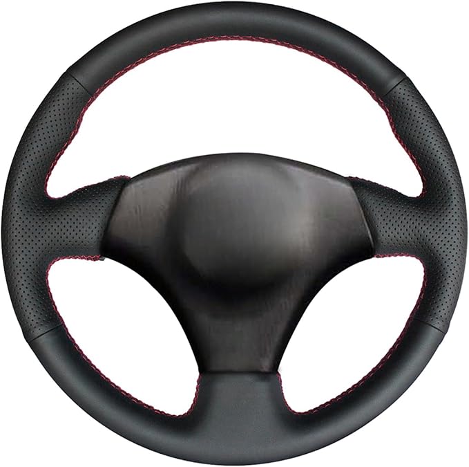 MEWANT Hand Stitch Steering Wheel Cover for Toyota RAV4 1998-2003 / Celica 1999-2006 / Corolla 2003-2008 / Matrix 2002-2008 / MR2 1999-2007 / Supra/Caldina, Custom Fit DIY Wrap Interior Accessories