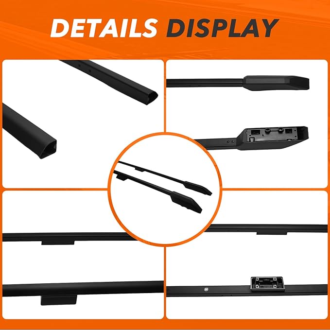 Roof Rack Side Rails + Cross Bars for Toyota Land Cruiser Prado J250 LC250/1958 2024-2026 | OEM Style & Easy Installation | Black Aluminum Cargo Carrier Rooftop Luggage Rail Crossbars