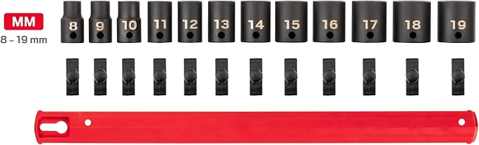 TEKTON 3/8 Inch Drive Impact Socket Set, 12-Piece | SID91102
