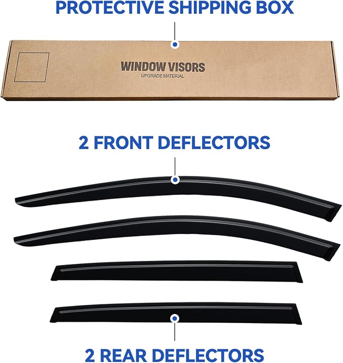 Window Visors Rain Guards for 2023 2024 2025 2026 Mazda CX50 CX-50, Out-Channel Window Vent Wind Deflectors Visors Shades for 23 24 25 26 Mazda CX50
