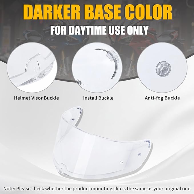 Helmet Visor Shield for SEDICI Strada II and Strada 3 /FF397/FF801 Motorcycle Helmets Visor (Clear)