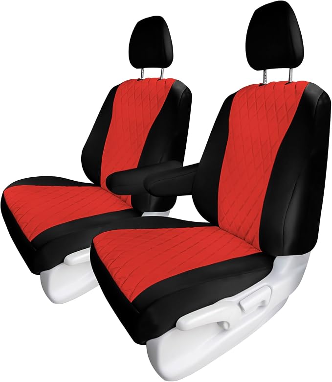 FH Group Custom Fit Car Seat Covers Specifically Made for 2016–2022 Honda Pilot, Front Set Red Ultraflex Neoprene, Waterproof Car Seat Cover, Honda Accessories