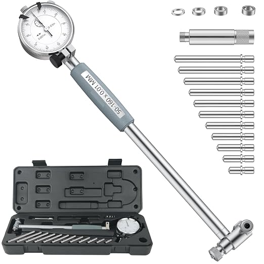 HDLNKAK Dial Indicator Bore Gauges 2“-6”/0.001", Extender Internal Diameter Gauge, Cylinder Bore Gauge Measurement, Bore Measurement Instrument Ensuring Precision for Machinists.