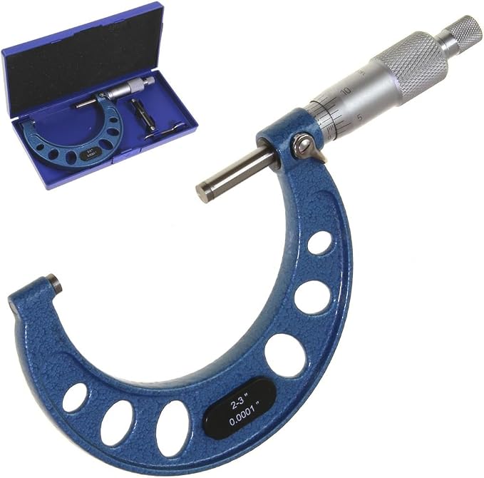 Anytime Tools Outside Micrometer Professional Grade Precision Machinist Tool (2-3"/0.0001")