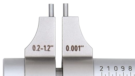 Accusize Industrial Tools Inside Micrometer, 0.2-1.2", EG00-3221 | Range: 0.2-1.2", Graduation: 0.001", Accuracy: 0.00028", Resolution: 0.0001", Satin Chrome Finish