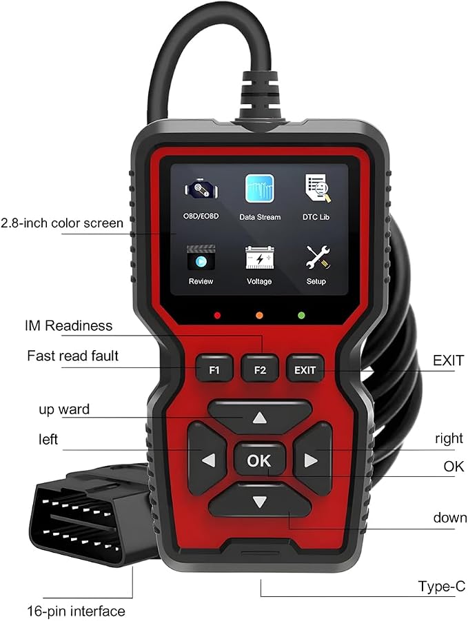 BESULEN Car OBD2 Scanner, V519 Auto Code Reader, Car Diagnostic Scan Tool Vehicle Check Engine Light Analyzer, Professional OBDII Mechanic Diagnostic Code Reader Tool for Check Engine Light