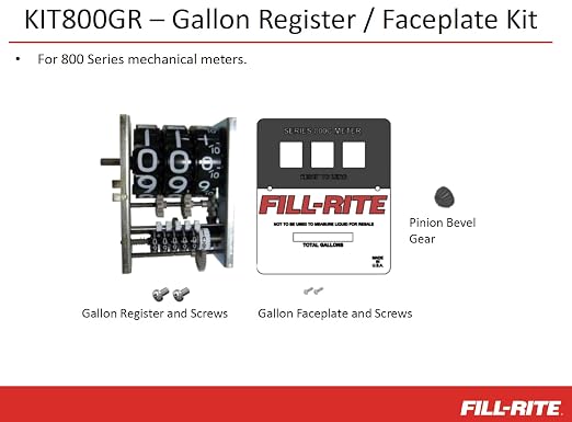 Fill-Rite KIT800GR Kit, 800 Series Gallon Register & Faceplate